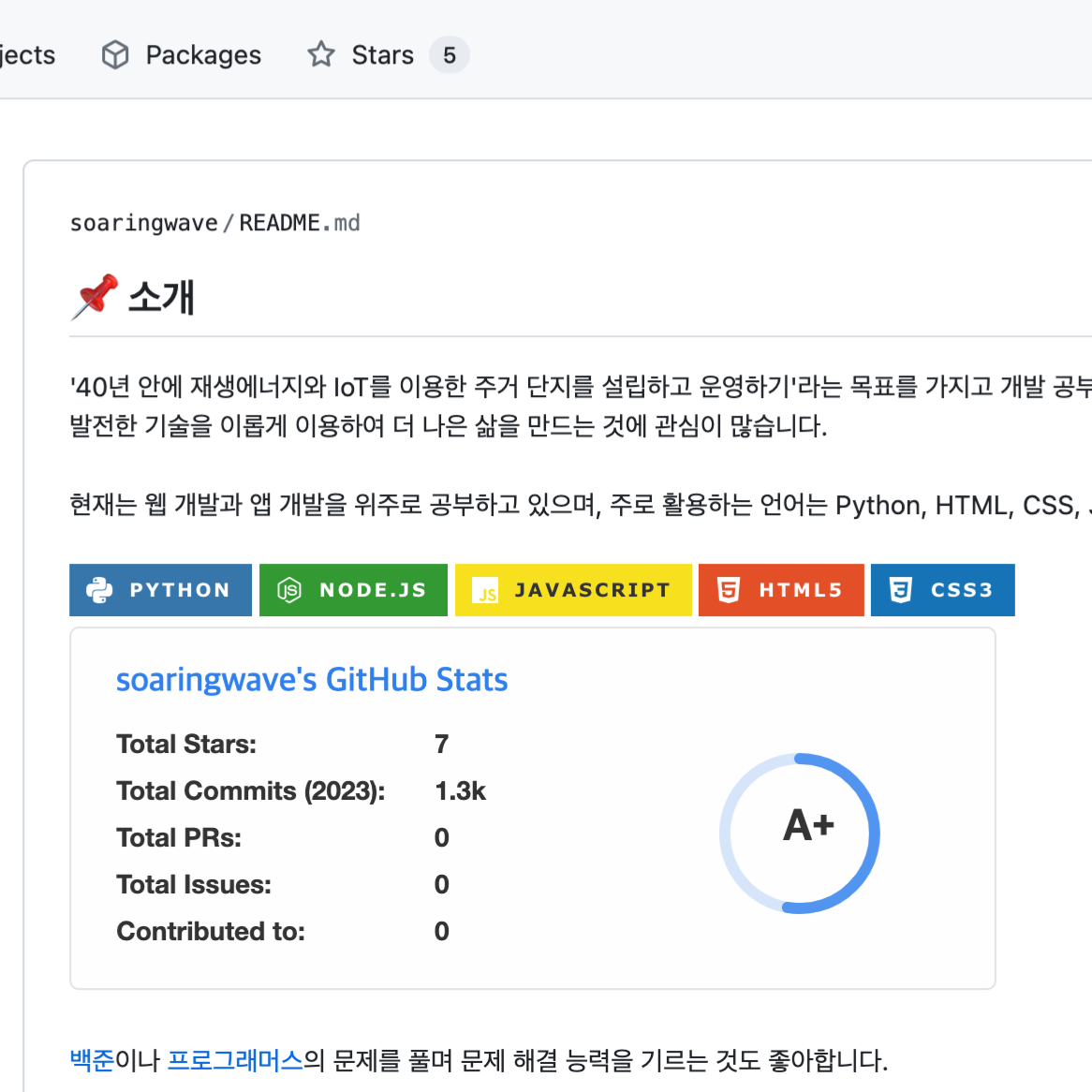 깃헙 프로필 (Github Profile)