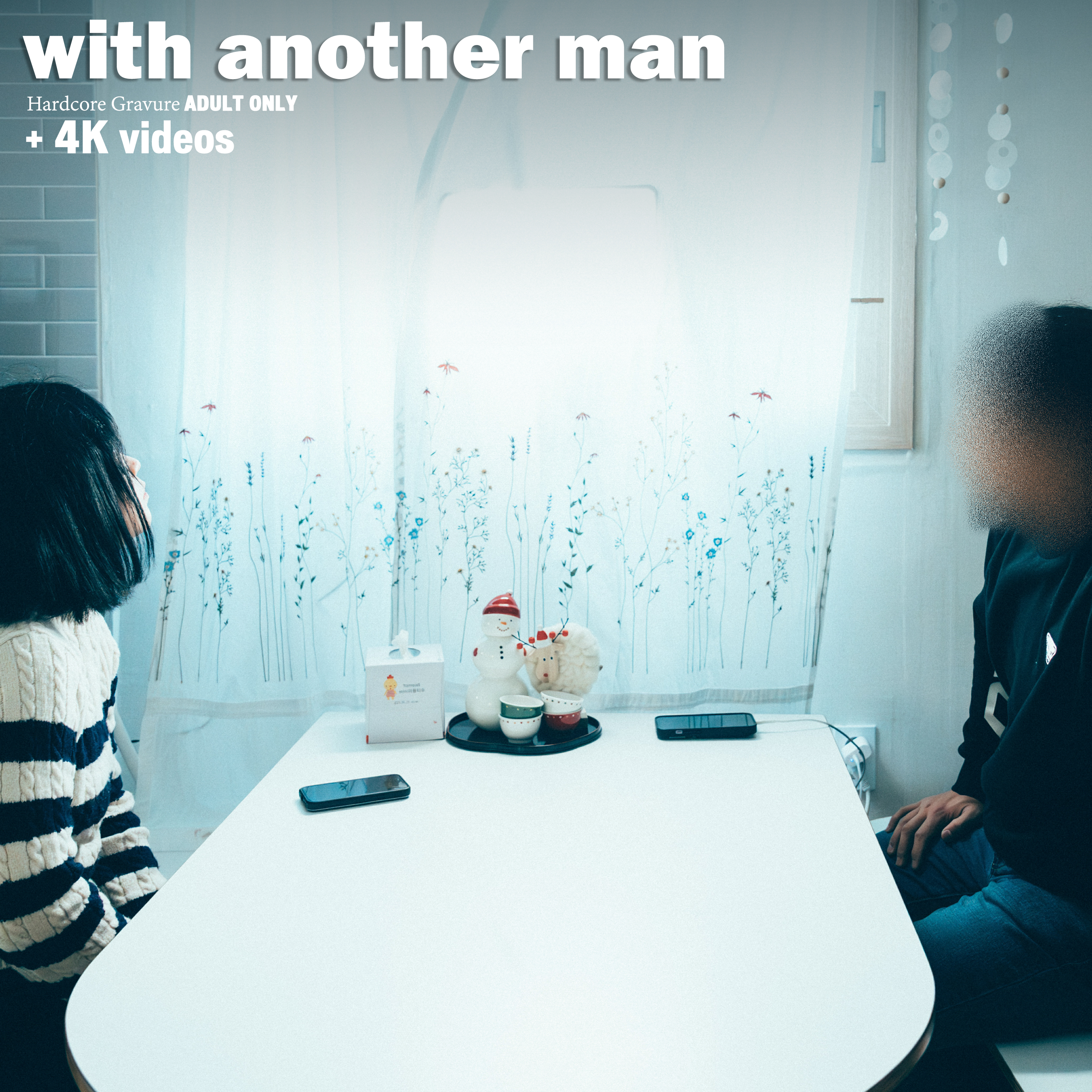 with another man